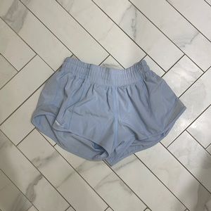 light blue lululemon hotty hot shorts